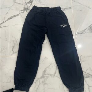 Brandy Melville New York Navy Rosa Sweatpants